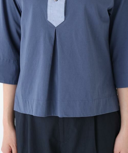 human woman / ヒューマンウーマン カットソー | ◆異素材使い配色プルオーバー | 詳細9