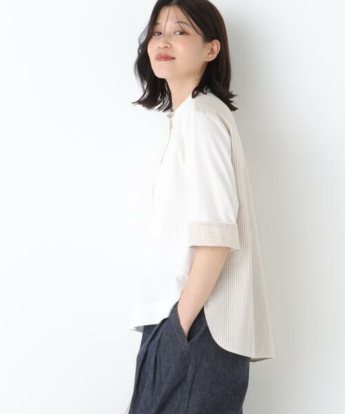 human woman / ヒューマンウーマン カットソー | ◆異素材使い配色プルオーバー | 詳細14