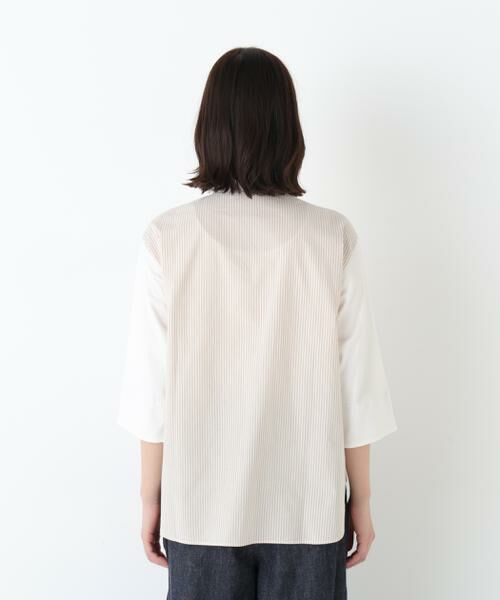 human woman / ヒューマンウーマン カットソー | ◆異素材使い配色プルオーバー | 詳細17