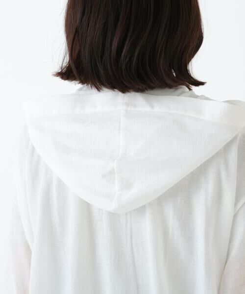 human woman / ヒューマンウーマン カットソー | ◆シアー天竺フーディーハオリ | 詳細10