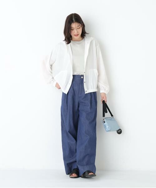 human woman / ヒューマンウーマン カットソー | ◆シアー天竺フーディーハオリ | 詳細3