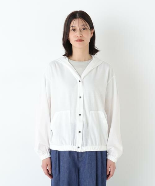 human woman / ヒューマンウーマン カットソー | ◆シアー天竺フーディーハオリ | 詳細4