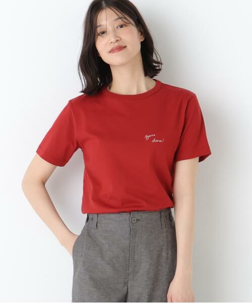 human woman / ヒューマンウーマン カットソー | Ｂｏｎｎｅ　ｃｈａｎｃｅ　刺繍ロゴＴシャツ | 詳細2