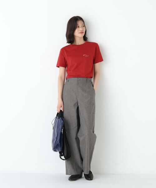 human woman / ヒューマンウーマン カットソー | Ｂｏｎｎｅ　ｃｈａｎｃｅ　刺繍ロゴＴシャツ | 詳細3