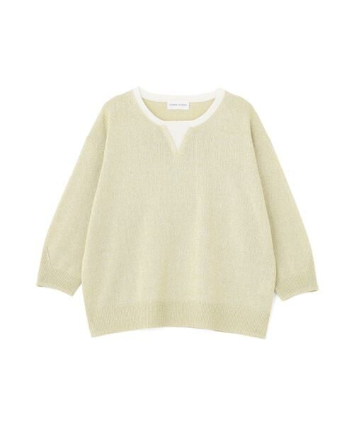 human woman / ヒューマンウーマン ニット・セーター | ペーパーヤーンクルーネックＰ／Ｏ | 詳細1