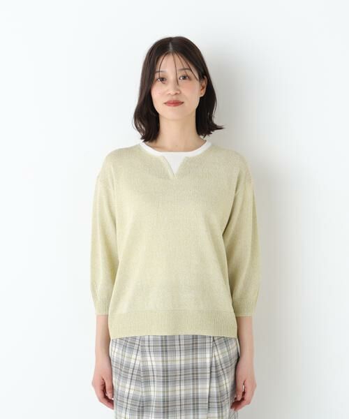 human woman / ヒューマンウーマン ニット・セーター | ペーパーヤーンクルーネックＰ／Ｏ | 詳細4