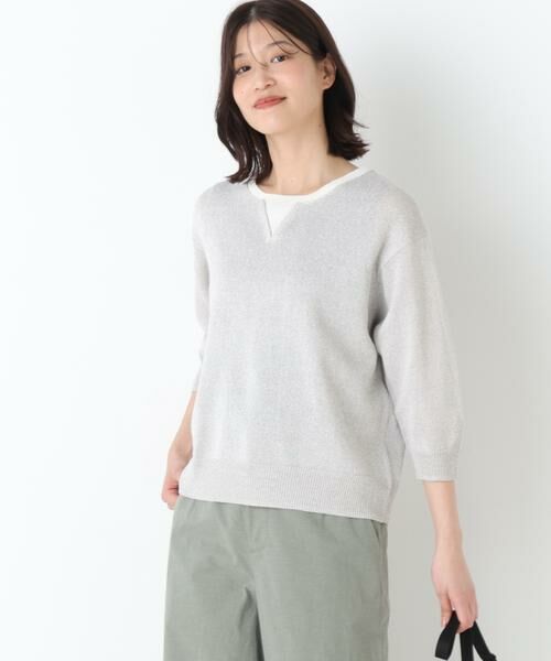 human woman / ヒューマンウーマン ニット・セーター | ペーパーヤーンクルーネックＰ／Ｏ | 詳細16