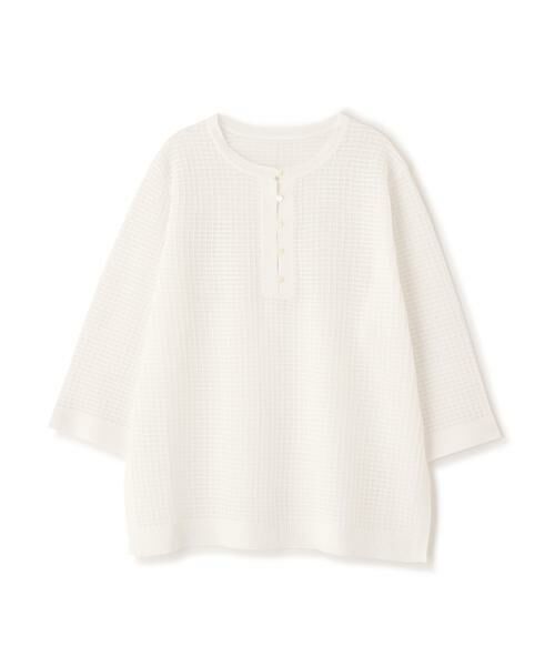 human woman / ヒューマンウーマン ニット・セーター | ◆コットンポリエステルシアーチェックチュニックプルオーバー | 詳細5