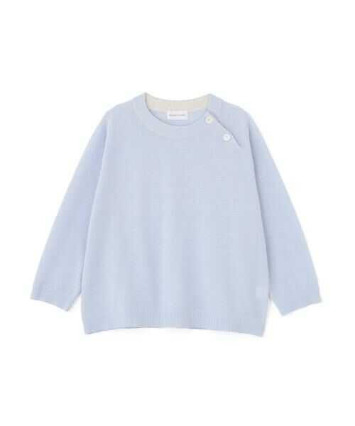 human woman / ヒューマンウーマン ニット・セーター | ◆ハイゲージニット６分袖ボタンプルオーバー | 詳細1