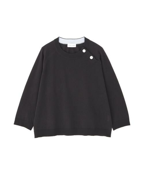 human woman / ヒューマンウーマン ニット・セーター | ◆ハイゲージニット６分袖ボタンプルオーバー | 詳細5