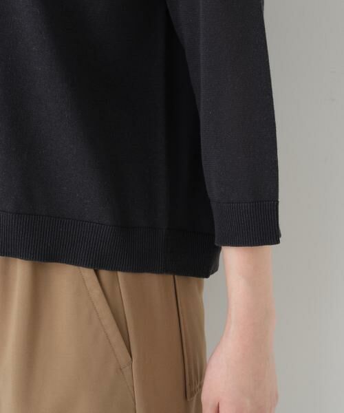human woman / ヒューマンウーマン ニット・セーター | ◆ハイゲージニット６分袖ボタンプルオーバー | 詳細13