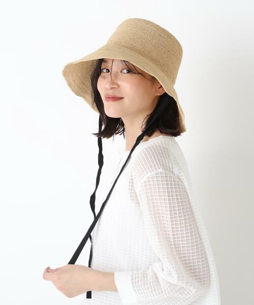 human woman / ヒューマンウーマン ハット | ◆ｐ　ｃｕｑ　ラフィアハット（ナチュラル1）