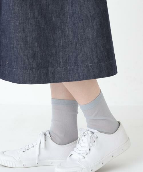 human woman / ヒューマンウーマン ソックス | ◆ＹＵＱＲＩ　シアーソックス（ライトグレー）