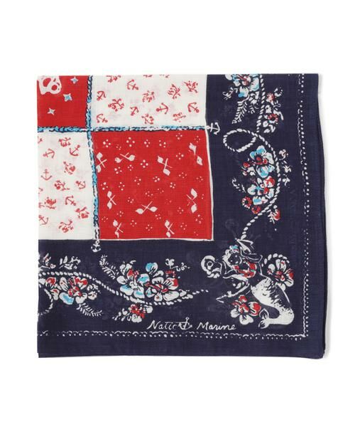 human woman / ヒューマンウーマン マフラー・ショール・スヌード・ストール | ＮＡＴＩＣ　ガーゼ人魚柄 | 詳細1