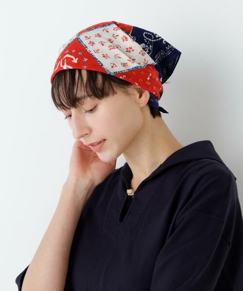 human woman / ヒューマンウーマン マフラー・ショール・スヌード・ストール | ＮＡＴＩＣ　ガーゼ人魚柄（ネイビー）