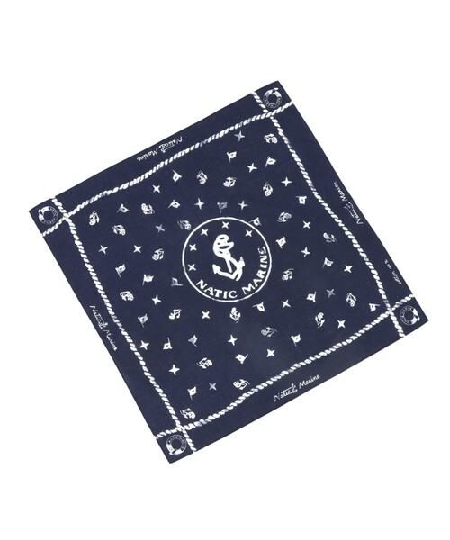 human woman / ヒューマンウーマン マフラー・ショール・スヌード・ストール | ＮＡＴＩＣ　ガーゼアンカーロープ柄 | 詳細3