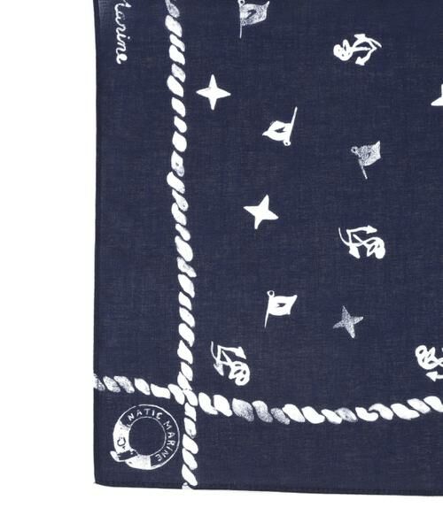 human woman / ヒューマンウーマン マフラー・ショール・スヌード・ストール | ＮＡＴＩＣ　ガーゼアンカーロープ柄 | 詳細4