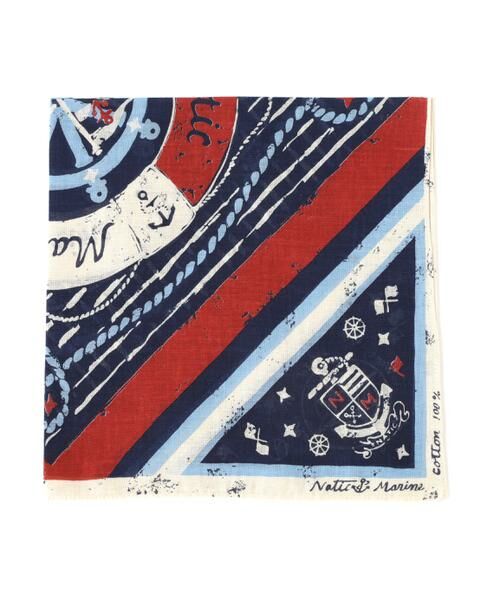 human woman / ヒューマンウーマン マフラー・ショール・スヌード・ストール | ＮＡＴＩＣ　ガーゼアンカー浮き和柄 | 詳細2