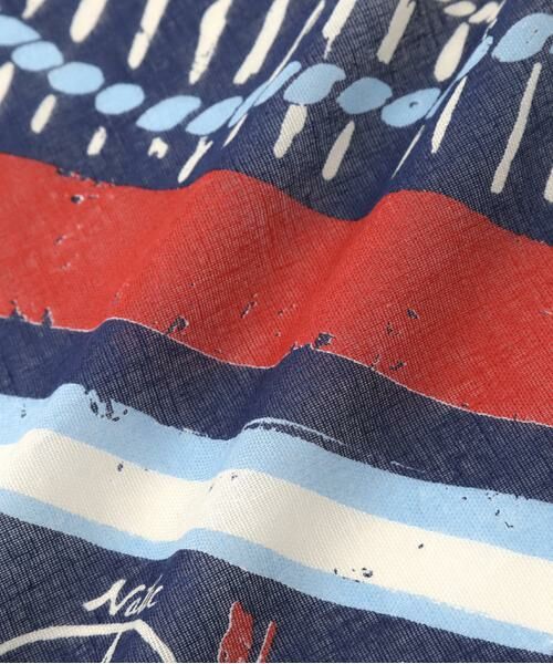 human woman / ヒューマンウーマン マフラー・ショール・スヌード・ストール | ＮＡＴＩＣ　ガーゼアンカー浮き和柄 | 詳細5