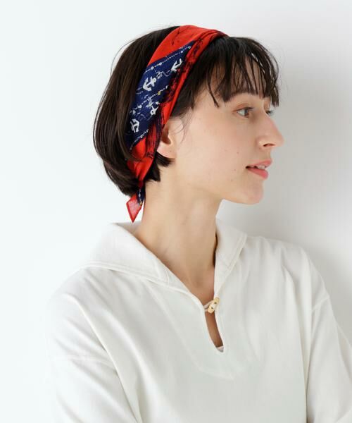 human woman / ヒューマンウーマン マフラー・ショール・スヌード・ストール | ＮＡＴＩＣ　ガーゼヨット柄 | 詳細1