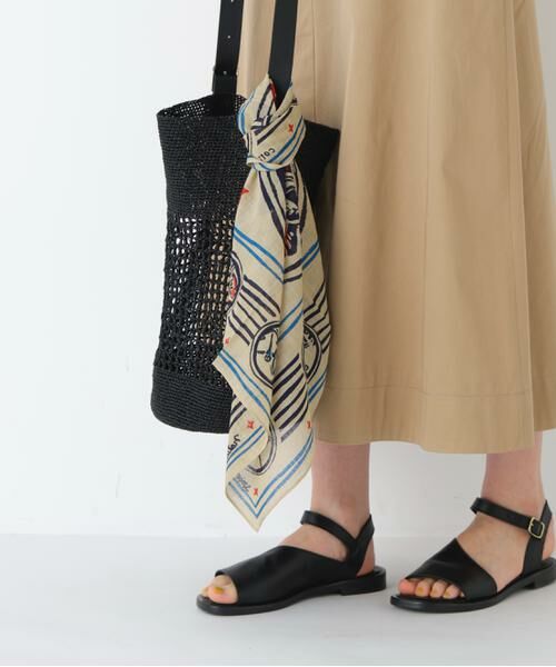 human woman / ヒューマンウーマン マフラー・ショール・スヌード・ストール | ＮＡＴＩＣ　ガーゼアンカーフラッグ柄 | 詳細1