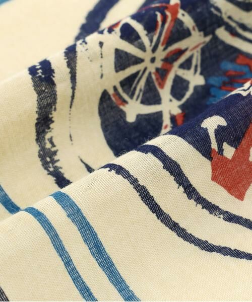 human woman / ヒューマンウーマン マフラー・ショール・スヌード・ストール | ＮＡＴＩＣ　ガーゼアンカーフラッグ柄 | 詳細4