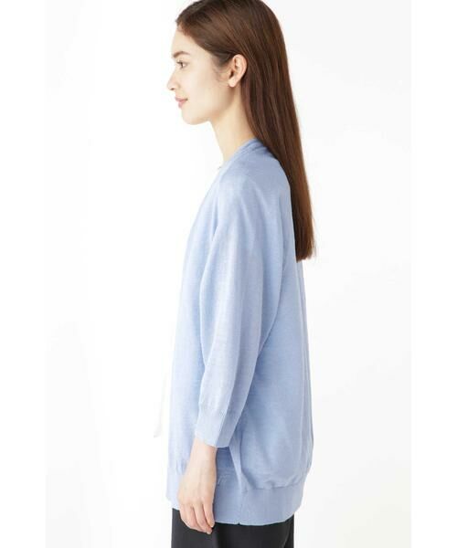 human woman / ヒューマンウーマン ニット・セーター | ラミーハイゲージ長丈はおり | 詳細3