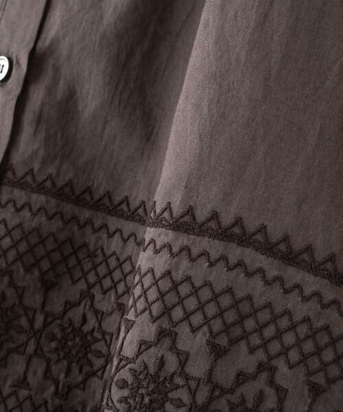 human woman / ヒューマンウーマン シャツ・ブラウス | インド刺繍ノーカラーブラウス | 詳細6