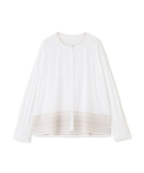 human woman / ヒューマンウーマン シャツ・ブラウス | インド刺繍ノーカラーブラウス | 詳細7