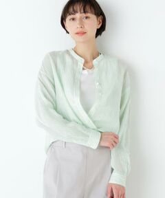 human woman / ヒューマンウーマン シャツ・ブラウス | ラミーボザムシャツストライプブラウス