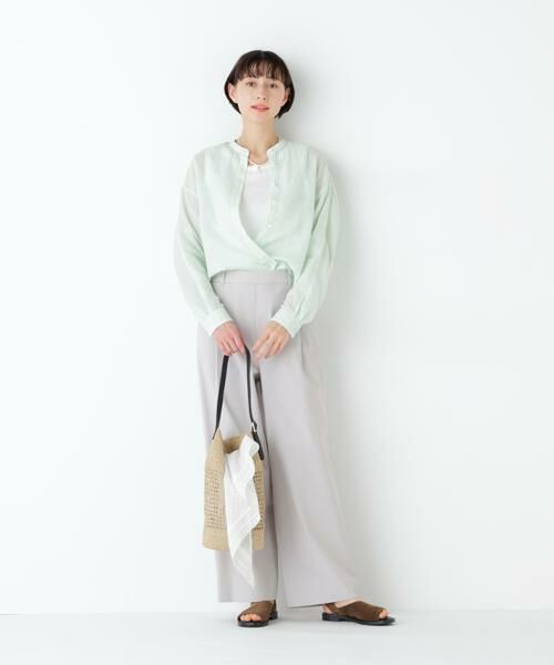 human woman / ヒューマンウーマン シャツ・ブラウス | ラミーボザムシャツストライプブラウス | 詳細3