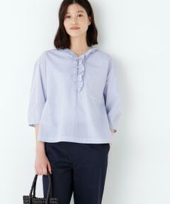 human woman / ヒューマンウーマン シャツ・ブラウス | ウォッシュドタイプライターフリルブラウス