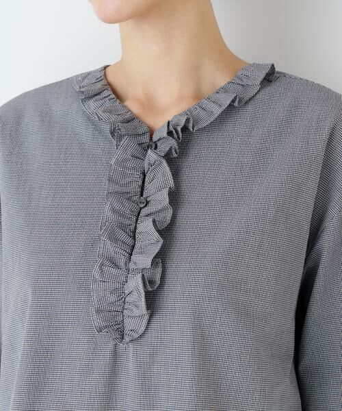 human woman / ヒューマンウーマン シャツ・ブラウス | ウォッシュドタイプライターフリルブラウス | 詳細6