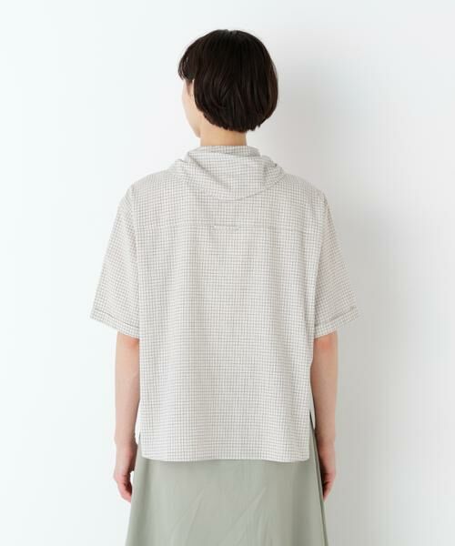 human woman / ヒューマンウーマン シャツ・ブラウス | 麻混チェック三角巾シャツ | 詳細19