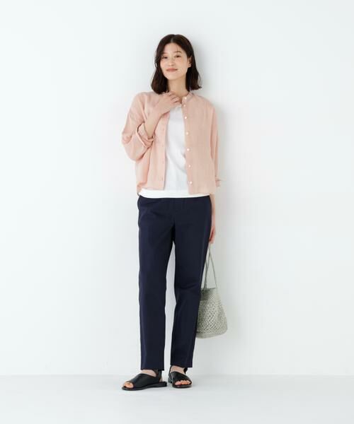 human woman / ヒューマンウーマン パンツ | ピケストレッチ細身ストレートパンツ | 詳細6