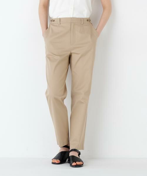 human woman / ヒューマンウーマン パンツ | ピケストレッチ細身ストレートパンツ | 詳細11