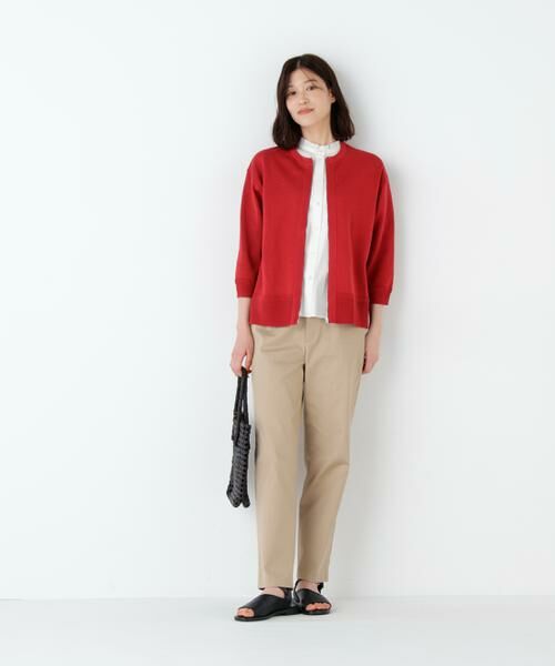 human woman / ヒューマンウーマン パンツ | ピケストレッチ細身ストレートパンツ | 詳細12