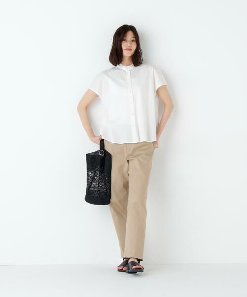 human woman / ヒューマンウーマン パンツ | ピケストレッチ細身ストレートパンツ | 詳細15