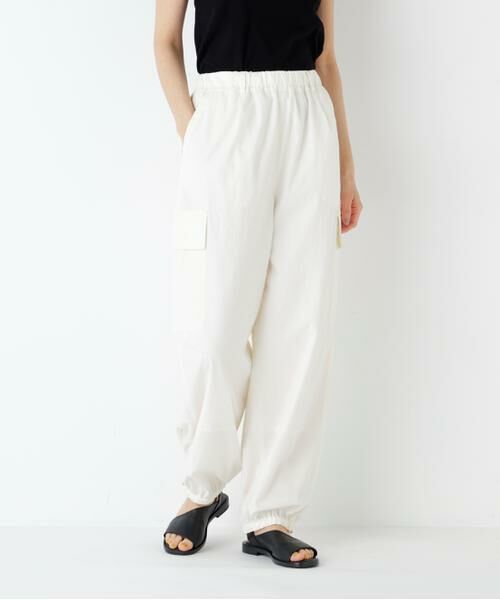 human woman / ヒューマンウーマン パンツ | ドロストカーゴ（ホワイト）