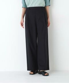 human woman / ヒューマンウーマン パンツ | 麻混ドビーストレッチウェストゴムパンツ