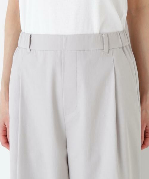 human woman / ヒューマンウーマン パンツ | 麻混ドビーストレッチウェストゴムパンツ | 詳細10