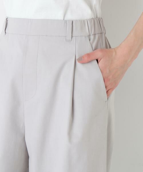 human woman / ヒューマンウーマン パンツ | 麻混ドビーストレッチウェストゴムパンツ | 詳細11