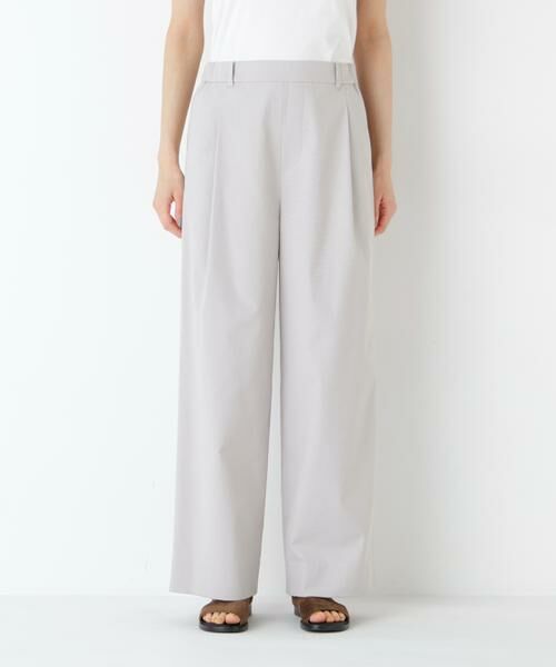 human woman / ヒューマンウーマン パンツ | 麻混ドビーストレッチウェストゴムパンツ | 詳細7