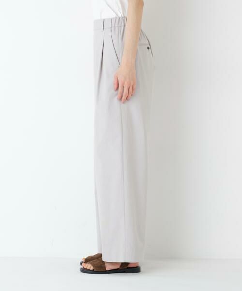 human woman / ヒューマンウーマン パンツ | 麻混ドビーストレッチウェストゴムパンツ | 詳細8
