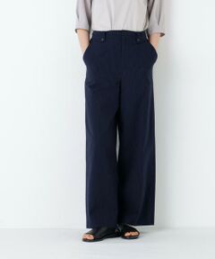 human woman / ヒューマンウーマン パンツ | サッカーファインストライプセミワイドパンツ