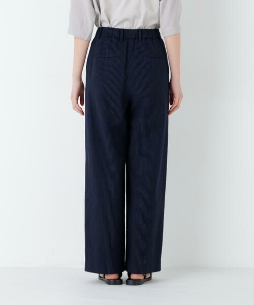 human woman / ヒューマンウーマン パンツ | サッカーファインストライプセミワイドパンツ | 詳細8