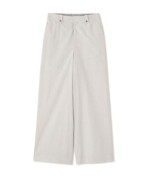 human woman / ヒューマンウーマン パンツ | サッカーファインストライプセミワイドパンツ | 詳細13