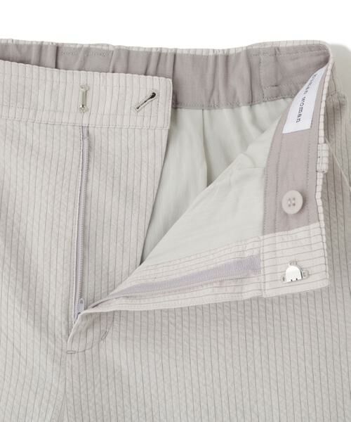 human woman / ヒューマンウーマン パンツ | サッカーファインストライプセミワイドパンツ | 詳細18