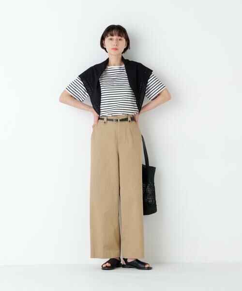 human woman / ヒューマンウーマン パンツ | ライトチノセミワイドパンツ | 詳細3