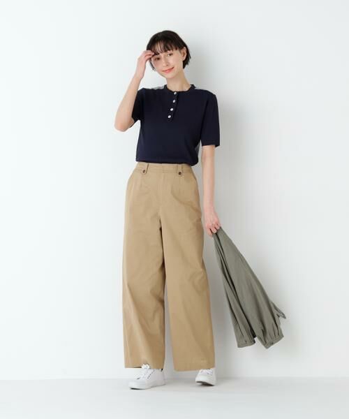 human woman / ヒューマンウーマン パンツ | ライトチノセミワイドパンツ | 詳細5